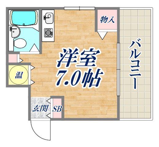 どみとりーときわⅡ(ワンルーム/2階)の間取り写真