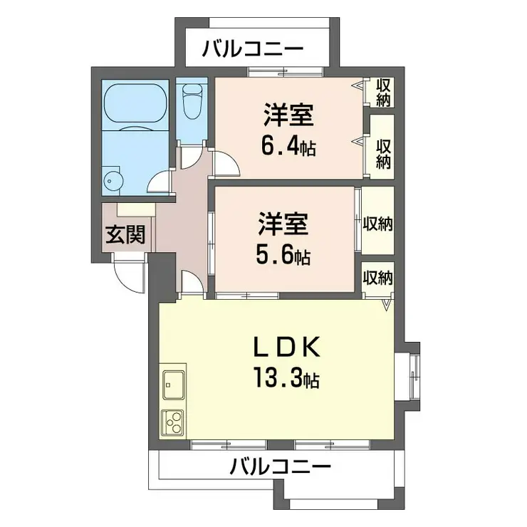 グランディール大和 3階階 間取り