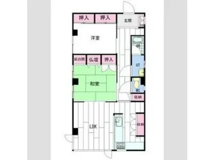LA CASITA宮の森(2LDK/2階)の間取り写真