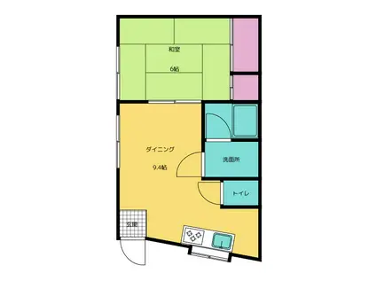 サンハウス岩原(1DK/1階)の間取り写真