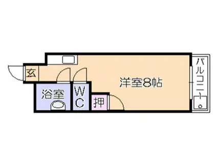 コーポラスK(ワンルーム/1階)の間取り写真