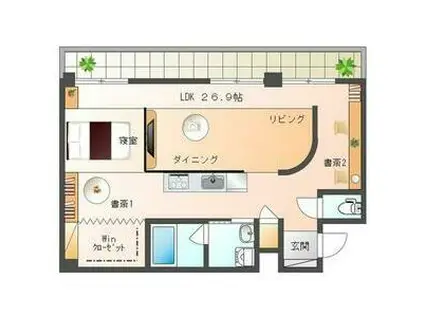 スペチアーレ420(1K/7階)の間取り写真