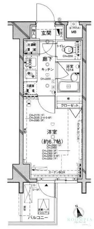 パレステュディオ早稲田 3階階 間取り