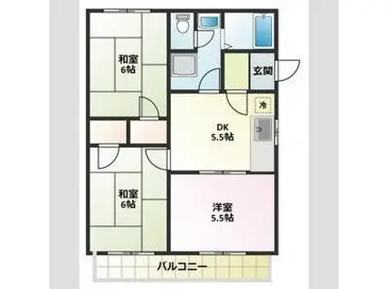 コートビレッジA(3DK/2階)の間取り写真