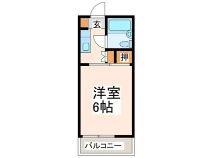 白馬レジデンスII(1K/2階)の間取り写真