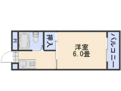 ZAKI BUILDING NO.5(1K/4階)の間取り写真