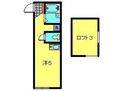 サンシャイン鶴見(ワンルーム/1階)の間取り写真