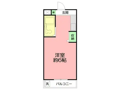 タプラ下荻野(ワンルーム/2階)の間取り写真