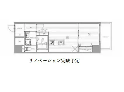 南堀江アパートメントシエロ(1LDK/11階)の間取り写真