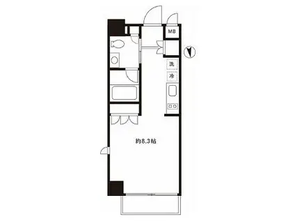 イースト AKIHABARA(ワンルーム/13階)の間取り写真