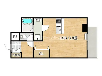 ルフレ堺(ワンルーム/5階)の間取り写真