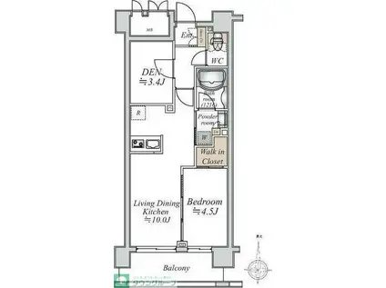 SOLAST SQUARE綾瀬(2LDK/3階)の間取り写真