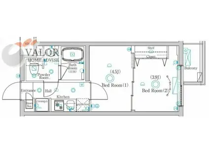 ラフィスタ鷺沼(1DK/3階)の間取り写真