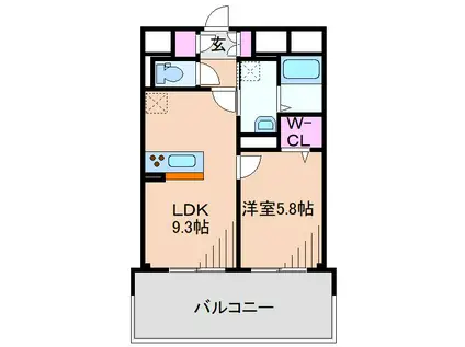 エルデ大倉山(1LDK/4階)の間取り写真
