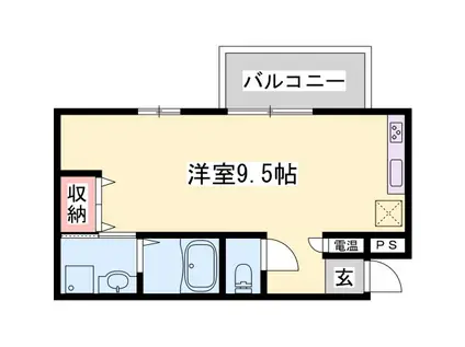 ラ・ベリーザ南今宿(ワンルーム/6階)の間取り写真