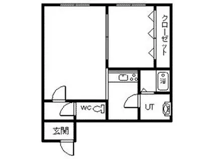 ピアコート(1LDK/2階)の間取り写真