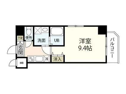 KYOWA RESIDENCE KOAMI(1K/2階)の間取り写真