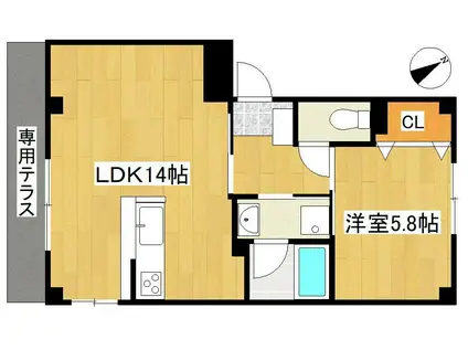 LAGUNA(1LDK/1階)の間取り写真