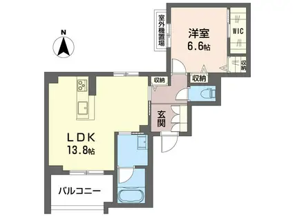  シュプリーム(1LDK/1階)の間取り写真