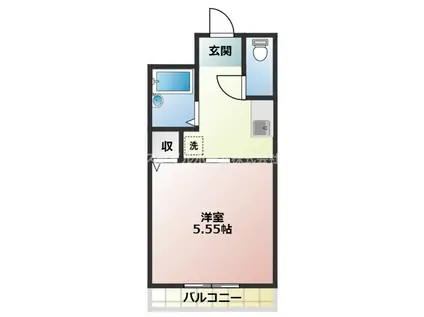 フィールドM(1K/3階)の間取り写真