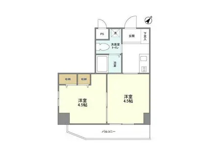 KDXレジデンス小豆沢(2K/6階)の間取り写真