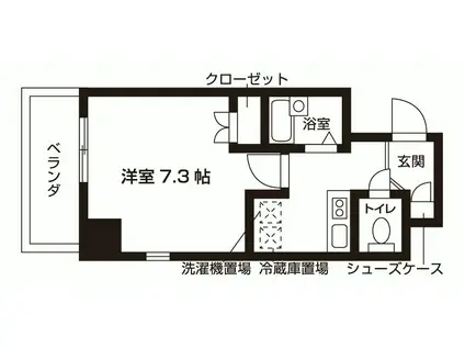 バウスクロス天六(1K/12階)の間取り写真