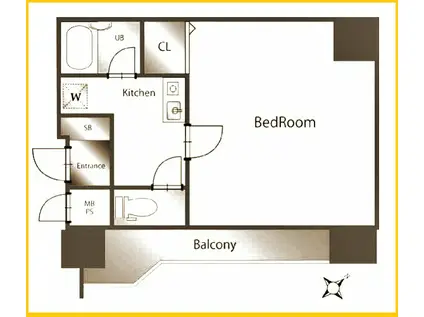 DAIHO PLAZA SHINYOKOHAMA(1K/3階)の間取り写真