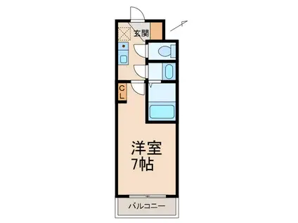 学生会館 UNI E MEAL 和歌山大学前(1K/4階)の間取り写真