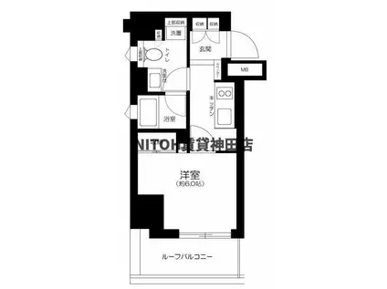 アトラス西早稲田(1K/2階)の間取り写真