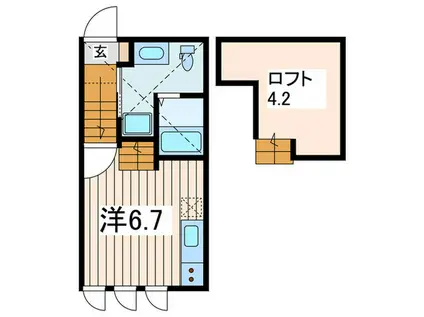 A PRINTEMPS(ワンルーム/1階)の間取り写真