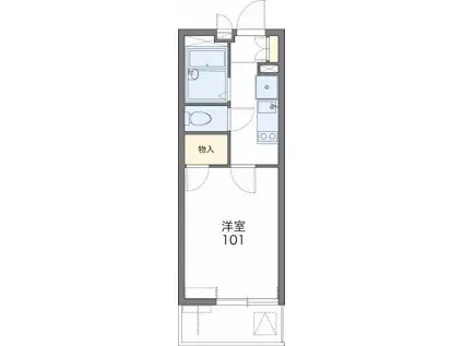 レオパレスJN A(1K/1階)の間取り写真