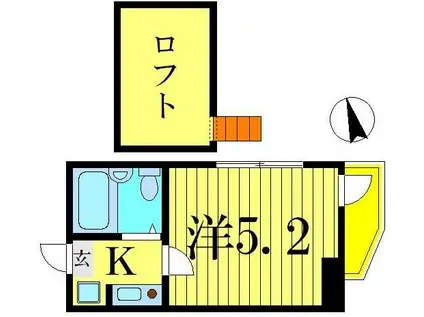 シャンテ立石駅前(1K/3階)の間取り写真