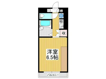 アルフレッドパレス(1K/3階)の間取り写真