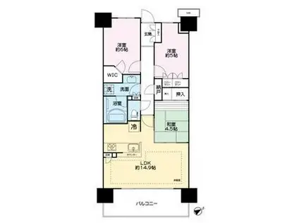 ブリリア草加グランスイート(3LDK/6階)の間取り写真