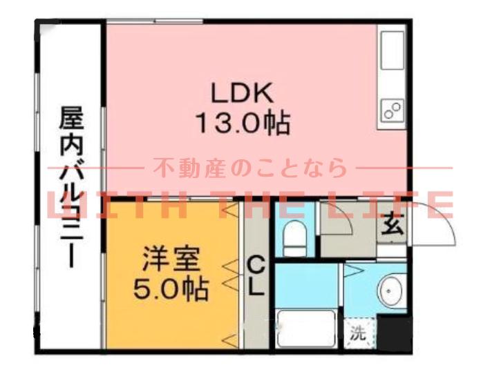 第2コーポ江頭(1LDK/2階)の間取り写真