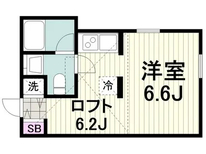 赤レンガの家(ワンルーム/1階)の間取り写真