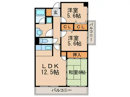 ソレーユ大久保(3LDK/4階)の間取り写真