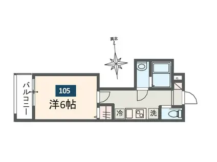 MELDIA八潮(1K/1階)の間取り写真