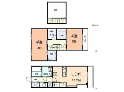 グランルーチェ(2LDK/1階)の間取り写真