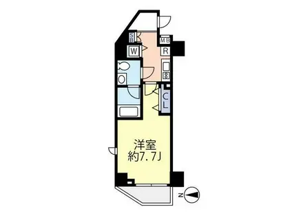 グランヴァン大島(1K/7階)の間取り写真