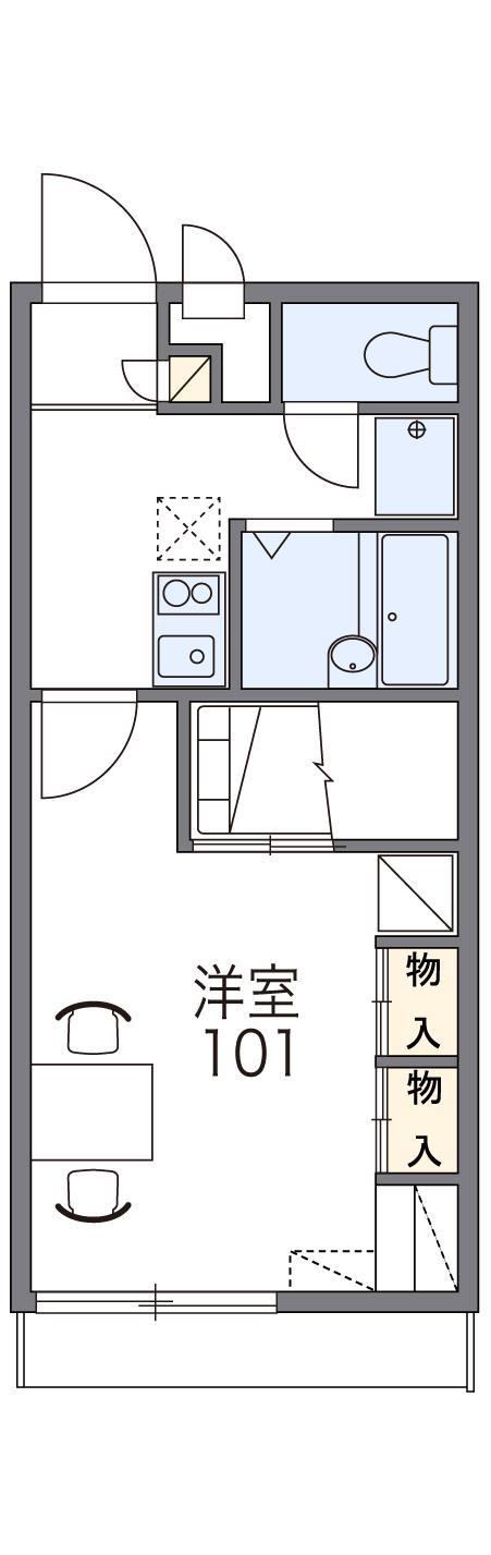 レオパレス赤穂(1K/1階)の間取り写真