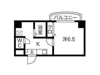 万宝マンション(1K/5階)の間取り写真