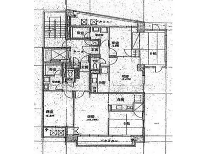 帝金ビル(2DK/8階)の間取り写真