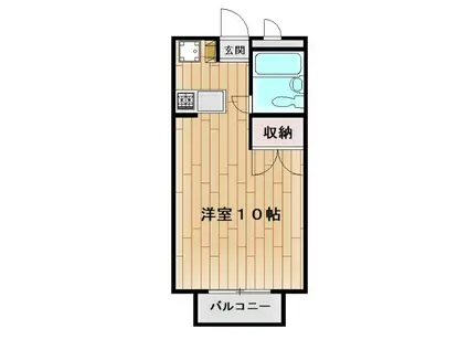 タイトル24(ワンルーム/2階)の間取り写真
