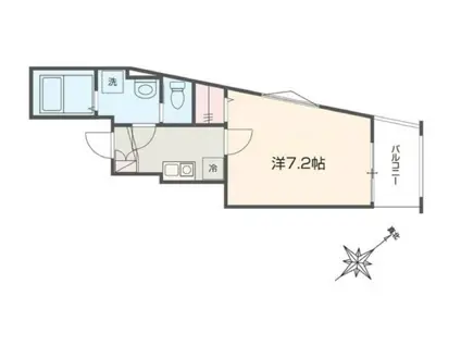 MELLAS成増(1K/1階)の間取り写真