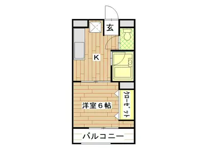 会津ロイヤルマンション(1K/8階)の間取り写真