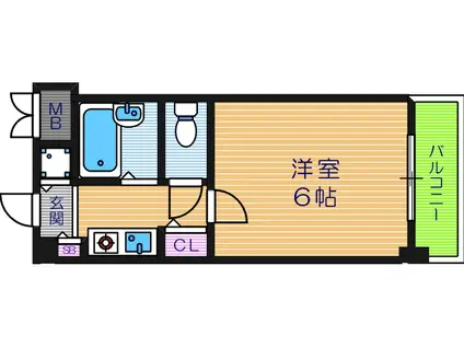 プレサンス 阿倍野阪南町(1K/3階)の間取り写真