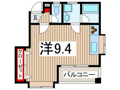 トーレランス新所沢(ワンルーム/2階)の間取り写真