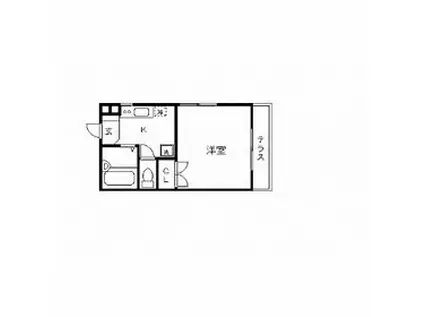 奥ハイツII(1K/2階)の間取り写真