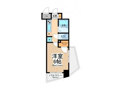 アルテシモアクアリンクヴィスタ(1K/9階)の間取り写真